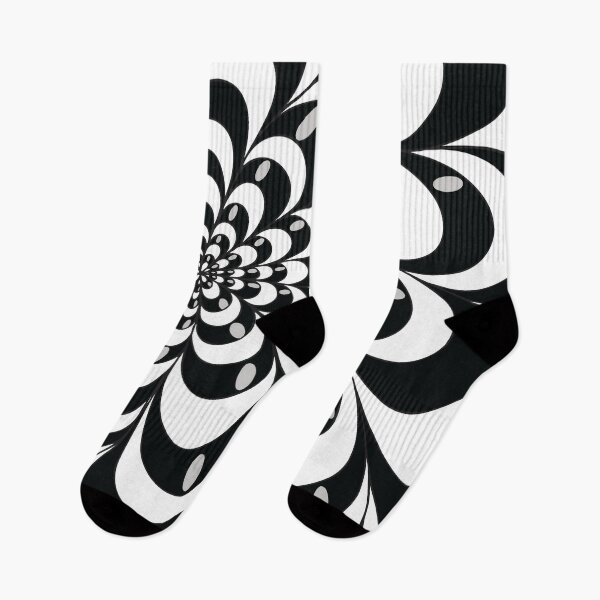 Item preview, Spiral Doodle. Black and White Optical Illusion designed and sold by SmilingAnny.
