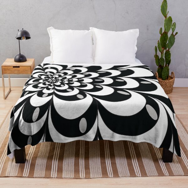 Item preview, Spiral Doodle. Black and White Optical Illusion designed and sold by SmilingAnny.