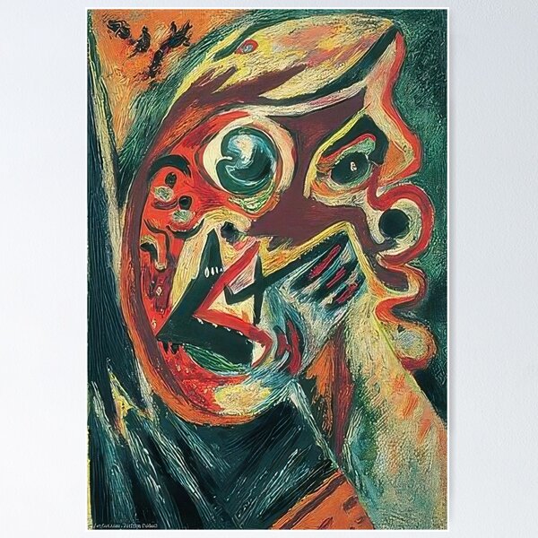 Item preview, Orange Head By Jackson Pollock designed and sold by Paintetywordy.