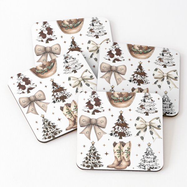Item preview, Western Christmas | Cow Print Christmas Trees and Cowboy Boots | Rustic Holiday Sublimation Design | Country Christmas Clipart designed and sold by JosephRoldan.