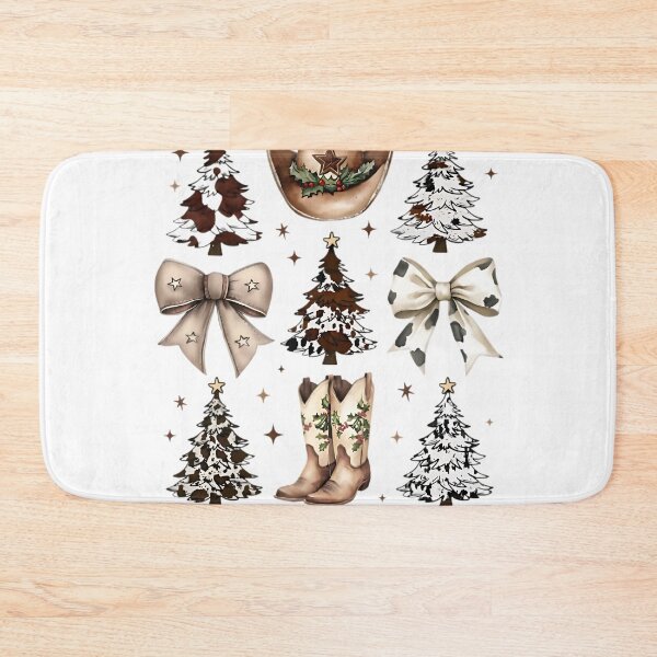 Item preview, Western Christmas | Cow Print Christmas Trees and Cowboy Boots | Rustic Holiday Sublimation Design | Country Christmas Clipart designed and sold by JosephRoldan.