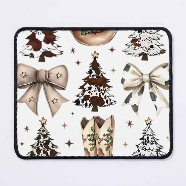 Item preview, Western Christmas | Cow Print Christmas Trees and Cowboy Boots | Rustic Holiday Sublimation Design | Country Christmas Clipart designed and sold by JosephRoldan.