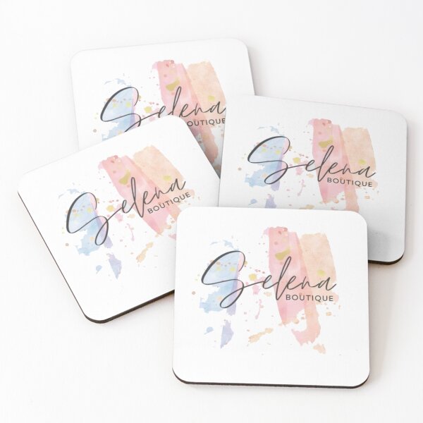 Item preview, Selena Boutique Logo - Pastel Watercolor Abstract Brush Strokes designed and sold by GenZFashion000.