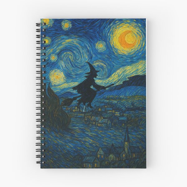 Item preview, THE STARRY NIGHT WITH WITCH FOR HALLOWEEN designed and sold by NomadicNatureCo.