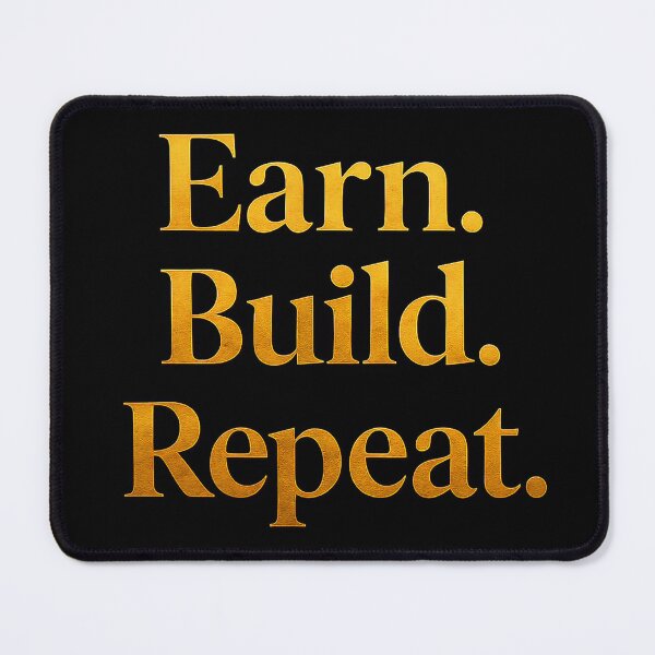Item preview, Earn. Build. Repeat. – Luxury Hustle Quote designed and sold by PosterFuel.