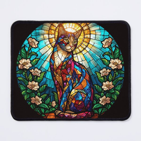 Item preview, Celestial Cat in Stained Glass designed and sold by KiraChie.