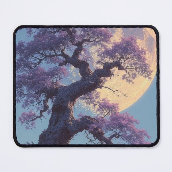 Item preview, Pink Tree Enchanted Moonlight Nature Fantasy Night designed and sold by She was a Dreamer....