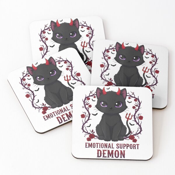 Item preview, Emotional Support Demon Cat Dark Cute Gothic designed and sold by GizmoDesign.