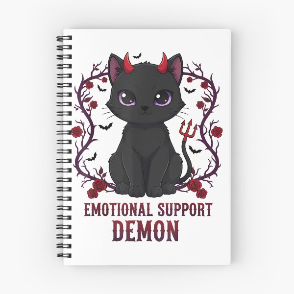 Item preview, Emotional Support Demon Cat Dark Cute Gothic designed and sold by GizmoDesign.