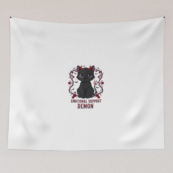 Item preview, Emotional Support Demon Cat Dark Cute Gothic designed and sold by GizmoDesign.