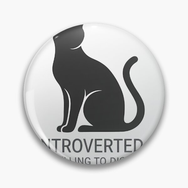 Aperçu de l'œuvre Introverti mais prêt à discuter de chats drôles créée et vendue par GizmoDesign.