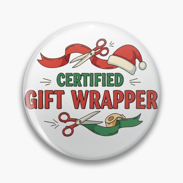 Item preview, Certified Gift Wrapper – Funny Christmas Badge  designed and sold by FelixnRobinus.