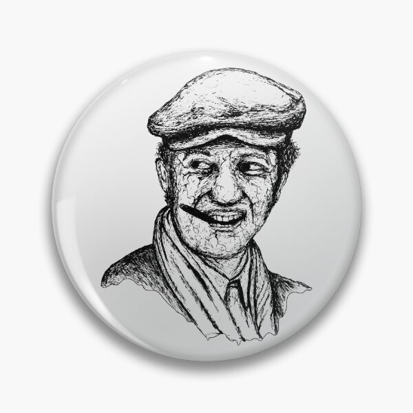 Item preview, Jean-Paul Belmondo Portrait - Vintage Gangster Movie Ink Drawing designed and sold by surmind.