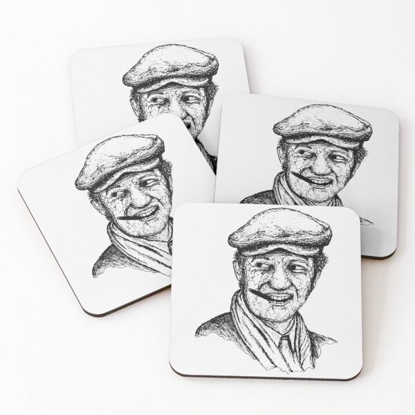 Item preview, Jean-Paul Belmondo Portrait - Vintage Gangster Movie Ink Drawing designed and sold by surmind.