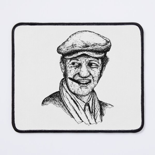 Item preview, Jean-Paul Belmondo Portrait - Vintage Gangster Movie Ink Drawing designed and sold by surmind.