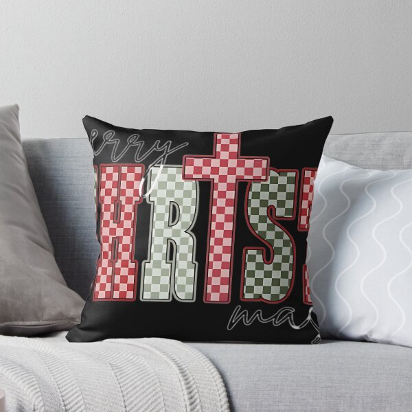Item preview, Merry Christmas | Checkered CHRIST Cross Design | Christian Christmas Sublimation | Faith Holiday Digital Download designed and sold by ThomasLeesa.