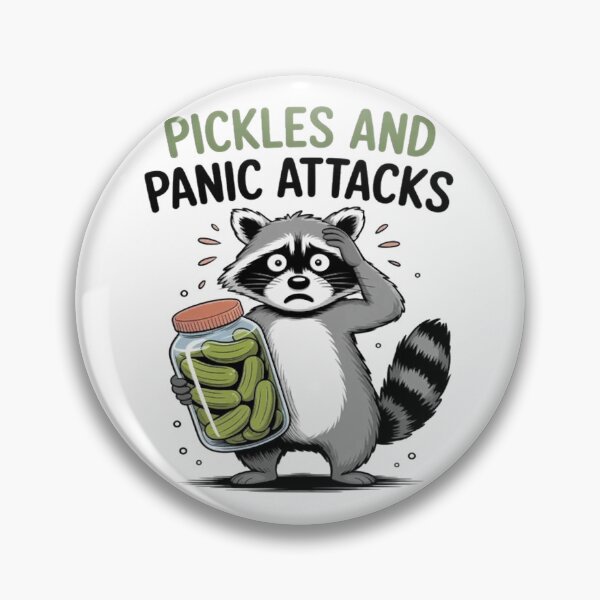 Item preview, Pickle Cucumber Pickles & Panic Attacks Raccoon designed and sold by CraftyCuttable.