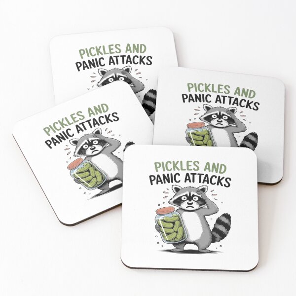 Item preview, Pickle Cucumber Pickles &amp; Panic Attacks Raccoon  designed and sold by CraftyCuttable.