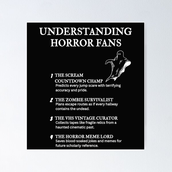 Item preview, Understanding Horror Fans – For Lovers of Screams and Creepy Scenes – Black designed and sold by PsyFlow35.