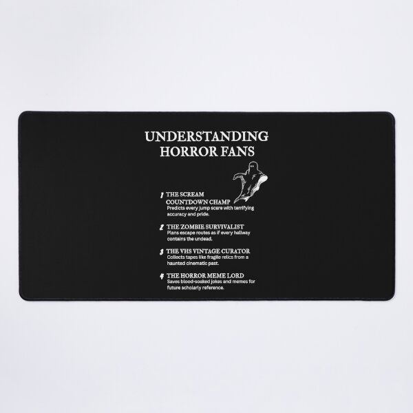 Item preview, Understanding Horror Fans – For Lovers of Screams and Creepy Scenes – Black designed and sold by PsyFlow35.