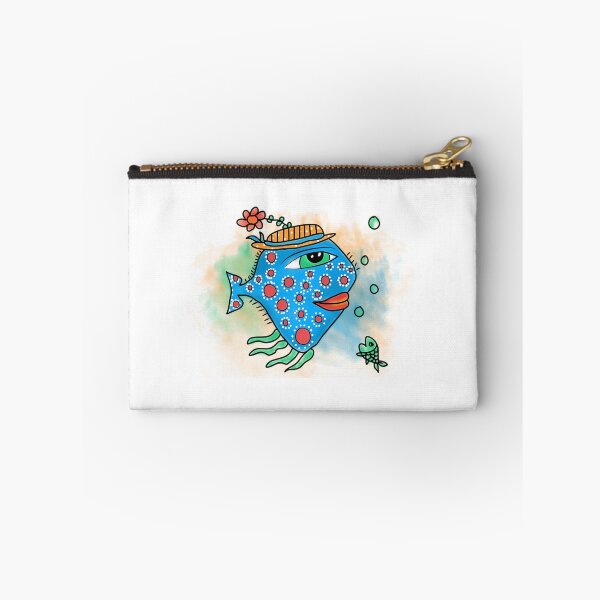 Item preview, Blue Spotted Fish With Flower Hat designed and sold by GGrizeldaRivas.