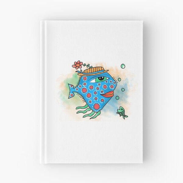 Item preview, Blue Spotted Fish With Flower Hat designed and sold by GGrizeldaRivas.
