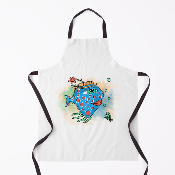 Item preview, Blue Spotted Fish With Flower Hat designed and sold by GGrizeldaRivas.
