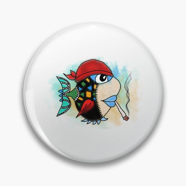 Item preview, Mosaic Fish With Red Bandana designed and sold by GGrizeldaRivas.