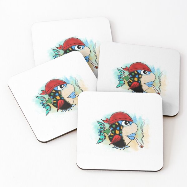 Item preview, Mosaic Fish With Red Bandana designed and sold by GGrizeldaRivas.