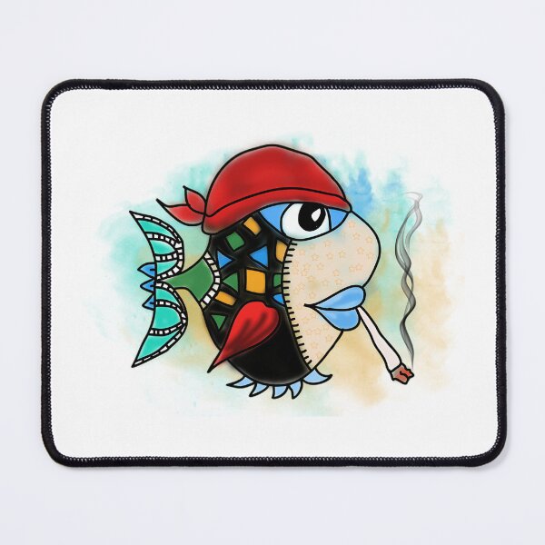 Item preview, Mosaic Fish With Red Bandana designed and sold by GGrizeldaRivas.