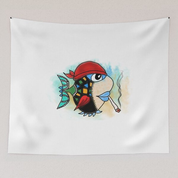 Item preview, Mosaic Fish With Red Bandana designed and sold by GGrizeldaRivas.