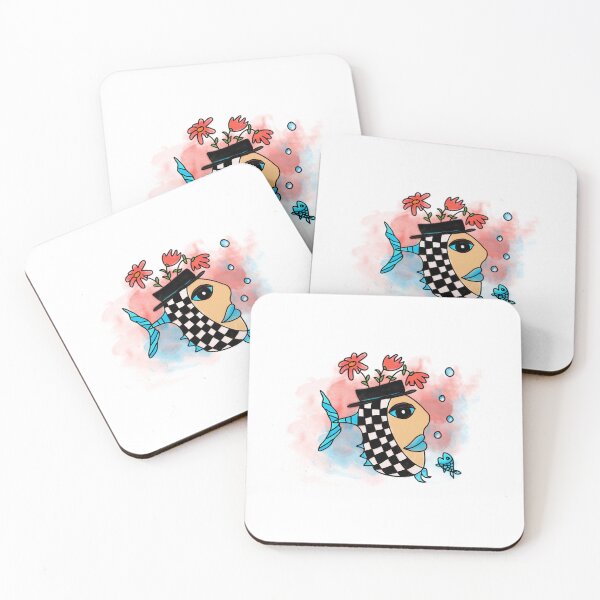 Item preview, Checkered Fish With Flowers And Blue Lips designed and sold by GGrizeldaRivas.