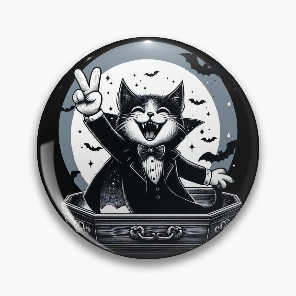 Item preview, Vampire Kitty Peace Sign4 designed and sold by HappyHavenStu.