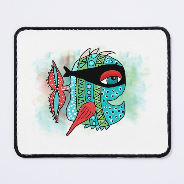 Item preview, Tribal Masked Fish With Red Fin designed and sold by GGrizeldaRivas.