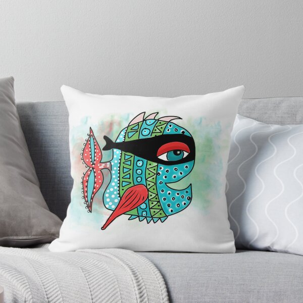 Item preview, Tribal Masked Fish With Red Fin designed and sold by GGrizeldaRivas.