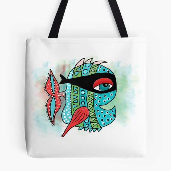 Item preview, Tribal Masked Fish With Red Fin designed and sold by GGrizeldaRivas.