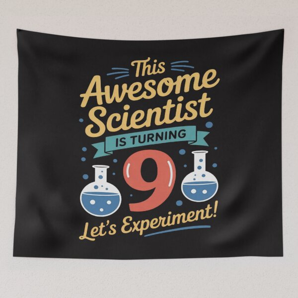 Item preview, Scientist 9 Birthday Party Experiment Science STEM Chemist designed and sold by CraftyCuttable.