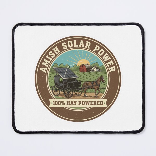 Item preview, Funny Amish Solar Power Buggy Sticker - 100% Hay Powered designed and sold by RedDelaney.