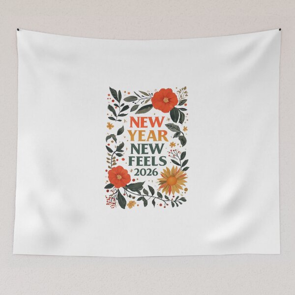 Item preview, New Year, New Feels – Minimalist Emotional Quote designed and sold by GoxyVision.