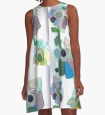 Mauve Flowers A-Line Dress
