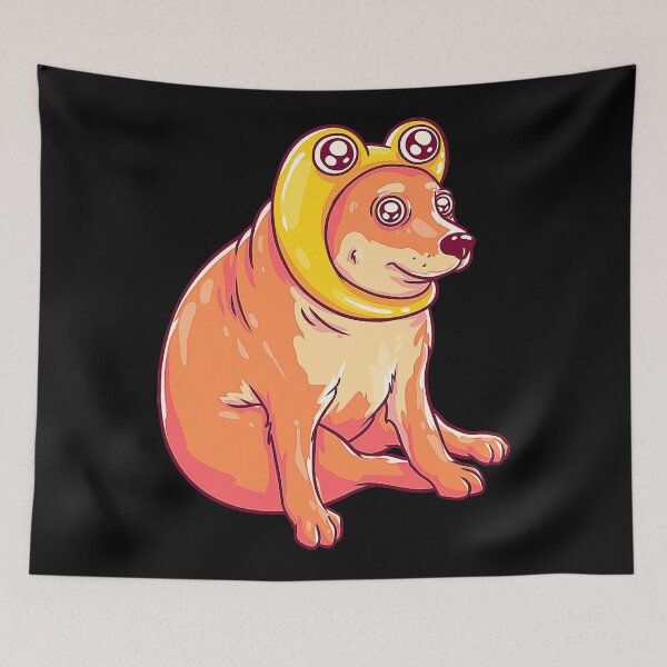 Item preview, Cheems Frog - Yellow Frog Hat designed and sold by mengekon.