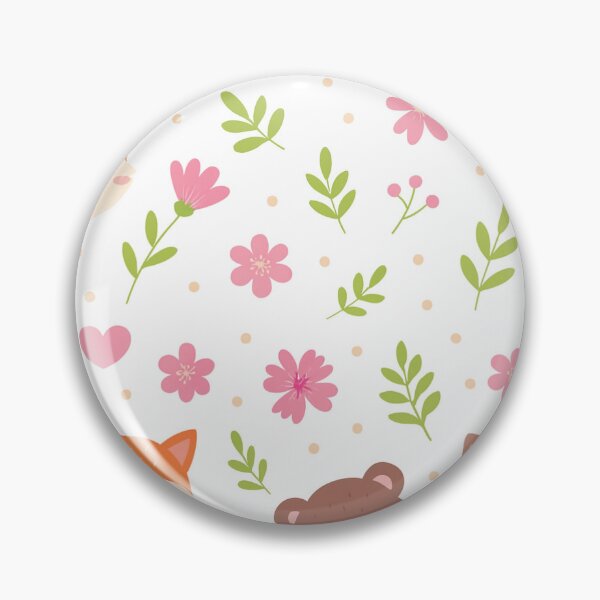 Item preview, Woodland Friends & Flowers Seamless Pattern | Cute Animal Forest Design designed and sold by graphicnew.