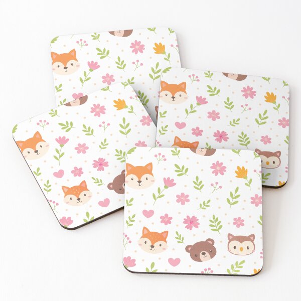 Item preview, Woodland Friends & Flowers Seamless Pattern | Cute Animal Forest Design designed and sold by graphicnew.