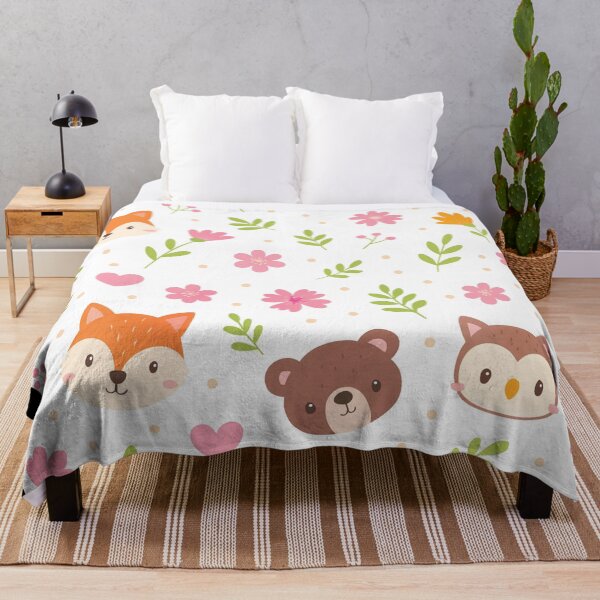 Item preview, Woodland Friends & Flowers Seamless Pattern | Cute Animal Forest Design designed and sold by graphicnew.
