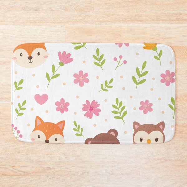 Item preview, Woodland Friends & Flowers Seamless Pattern | Cute Animal Forest Design designed and sold by graphicnew.