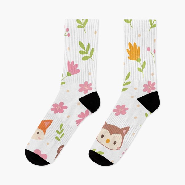 Item preview, Woodland Friends & Flowers Seamless Pattern | Cute Animal Forest Design designed and sold by graphicnew.