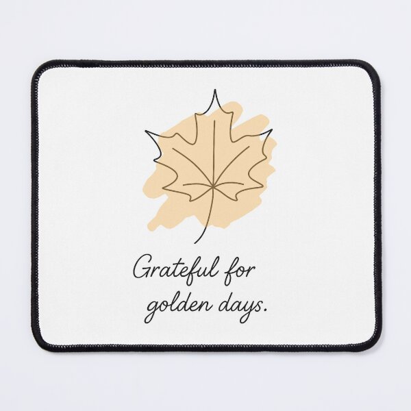Item preview, Grateful for Golden Days – Minimalist One Line Autumn Leaf Design designed and sold by CanvasFox.