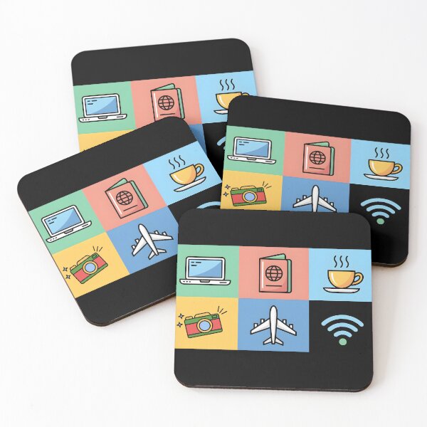 Item preview, Digital Nomad Essentials – Global Travel Icons designed and sold by 404wearpl.