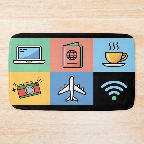 Artikelvorschau, Digital Nomad Essentials – Globale Reiseikonen entworfen und verkauft von 404wearpl.
