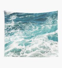 Blue Ocean Waves Tapestry